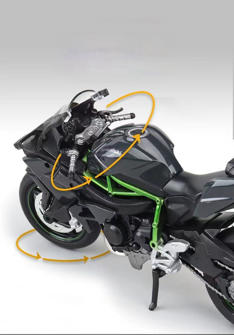 1:12 Kawasaki H2R Alloy Racing Motorcycle (with light & sound)