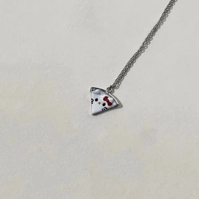 Kitty Cat Cute Pendant Magnetic Sister Necklace Cartoon Fashion Jewelry Best Friend Gift