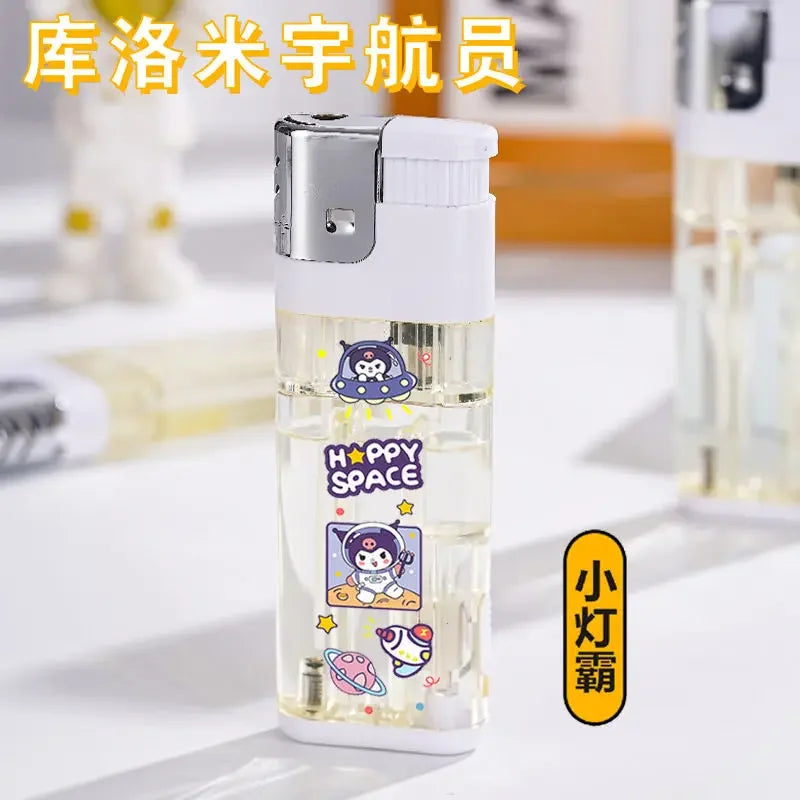 Pachaco Kuro Kitty Cat Cinaroll personalized creative cartoon pattern with lighting transparent Big Mac lighter