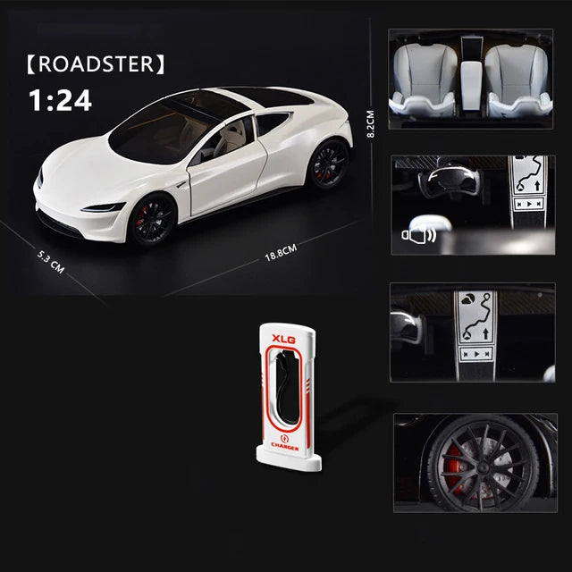 1:24 Tesla Roadster Alloy Toy Car Model