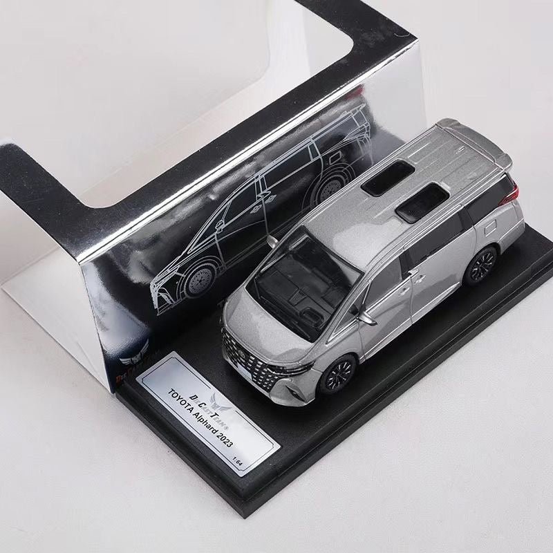 1:64 Toyota Alphard 2023 – Luxury MPV Diecast Model with Sunroof & Display Base