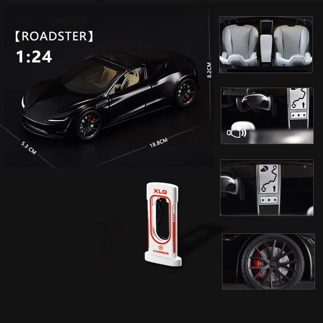 1:24 Tesla Roadster Alloy Toy Car Model