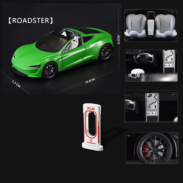 1:24 Tesla Roadster Alloy Toy Car Model