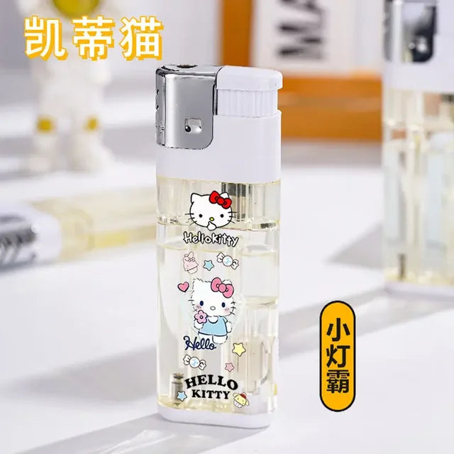 Pachaco Kuro Kitty Cat Cinaroll personalized creative cartoon pattern with lighting transparent Big Mac lighter