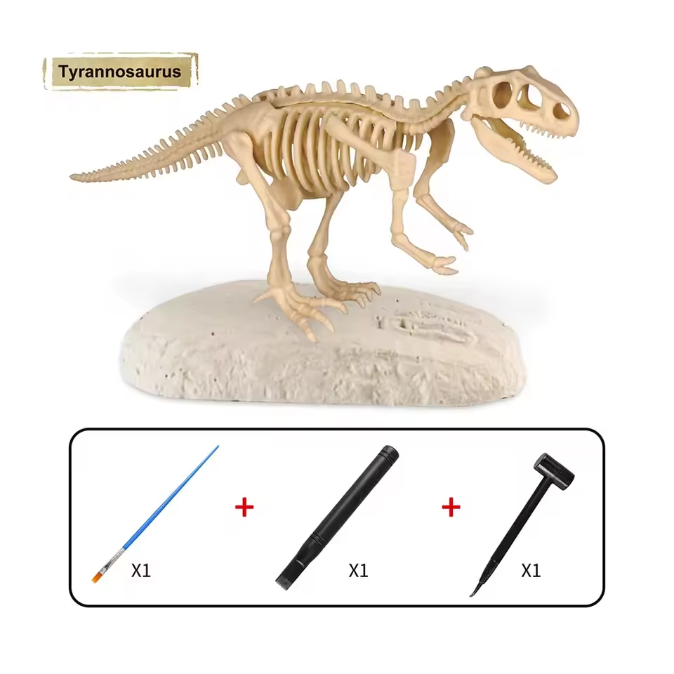 Dinosaur Fossil Digging Kit Toy Jurassic Animal Skeleton Model
