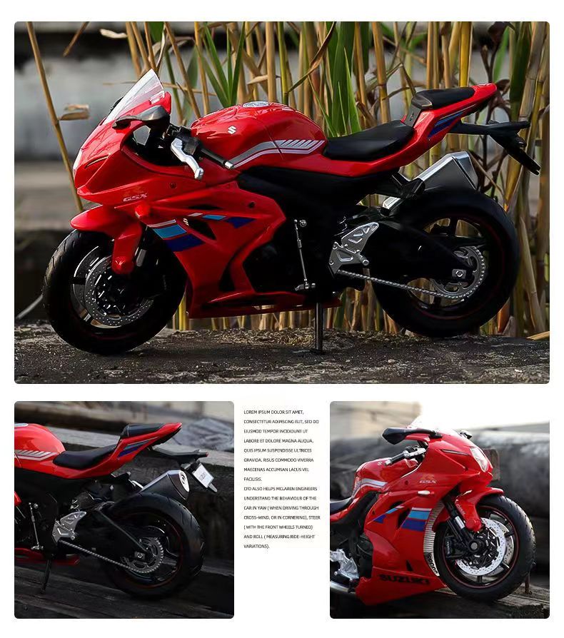1:12 Suzuki GSX-R1000 R Diecast Motorcycle