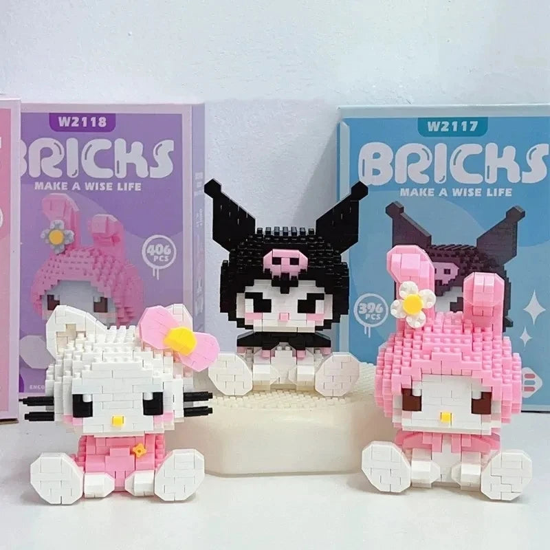 Building Block Anime Figure Kuro Assembled Toys Decorative Ornament Model Mylody Children's Puzzle Gifts