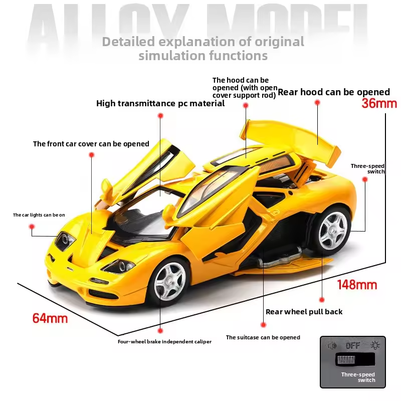 McLaren F1 XP5 1993 Silver 1:18 LCD (ähnlich Autoart) LCD18014-SI • NEU & OVP