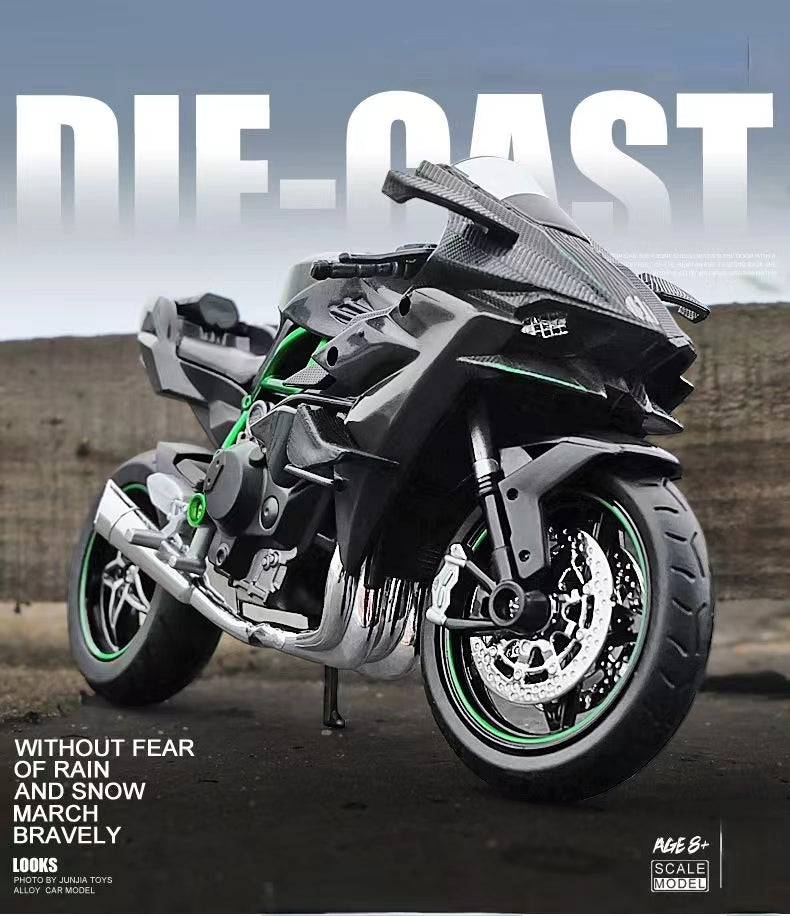 1:12 Kawasaki H2R Alloy Racing Motorcycle (with light & sound)