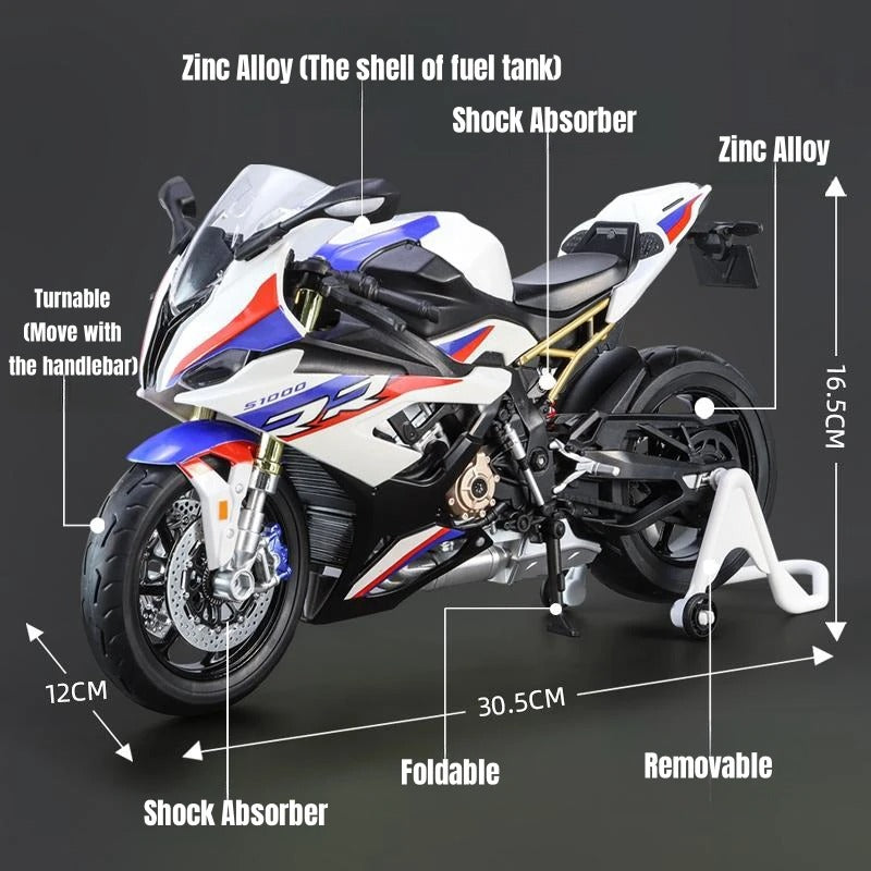 1:9 BMW S1000rr Alloy Motorcycle Toy