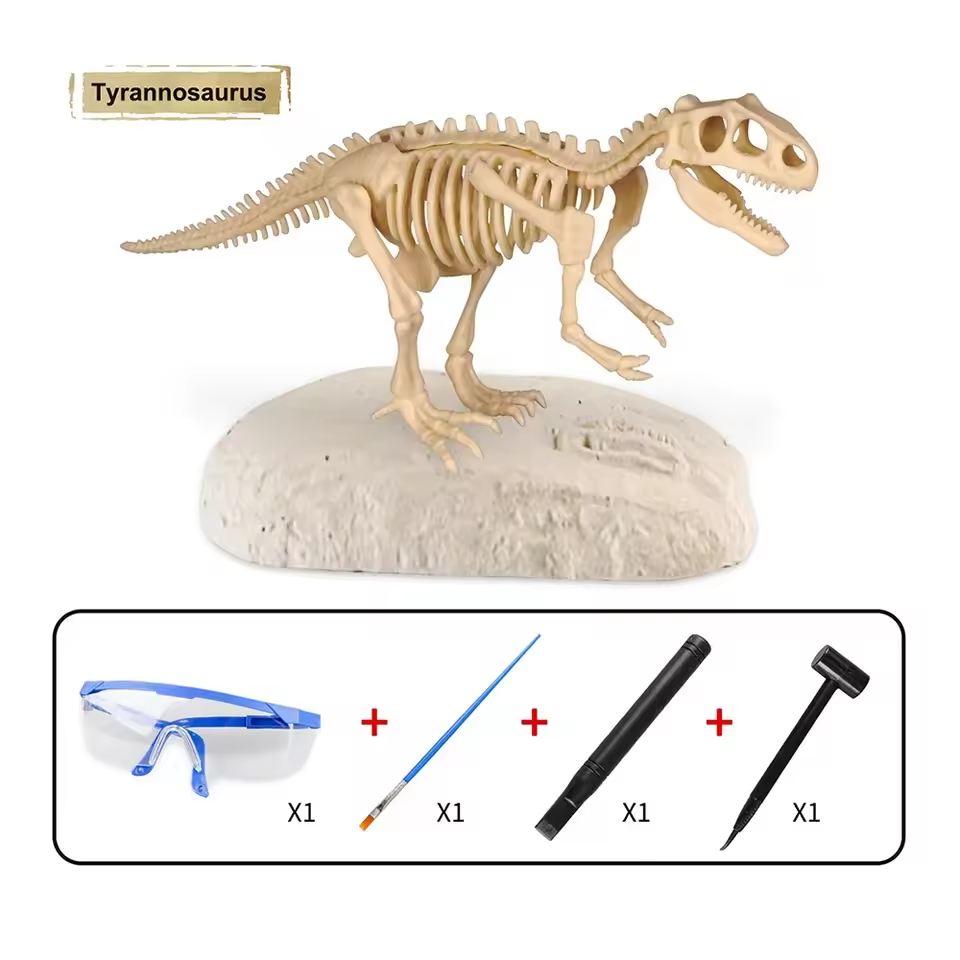 Dinosaur Fossil Digging Kit Toy Jurassic Animal Skeleton Model