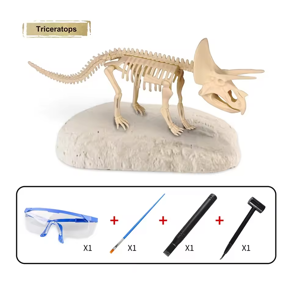 Dinosaur Fossil Digging Kit Toy Jurassic Animal Skeleton Model
