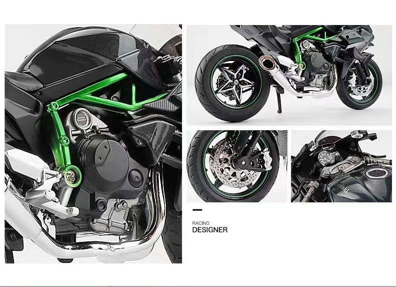 1:12 Kawasaki H2R Alloy Racing Motorcycle (with light & sound)
