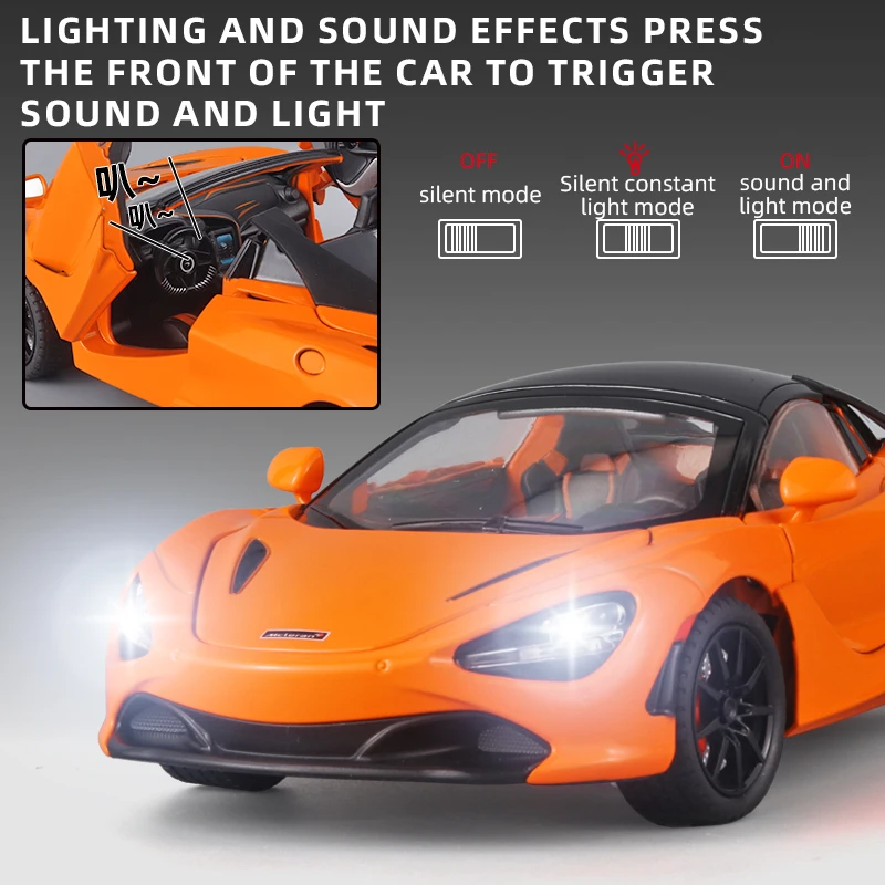 1:24 Scale McLaren 720s Super Sportcar Decast Model