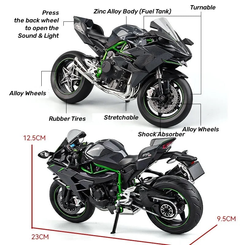 1:9 Kawasaki H2R Motorcycle Diecast Model