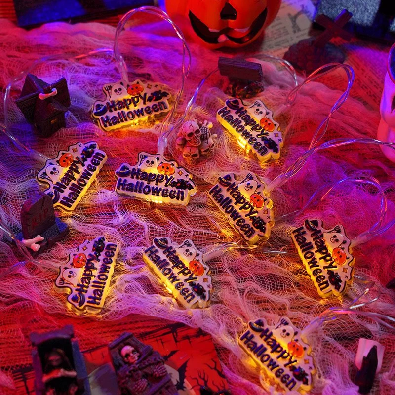 Halloween LED String Lights β Spooky Pumpkin & Ghost Fairy Lights for Indoor/Outdoor Decoration
