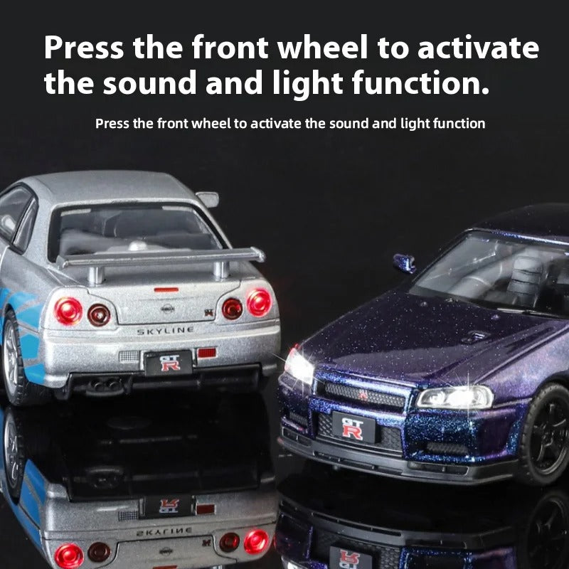 1:32 Nissan GTR R34 Skyline Alloy Model