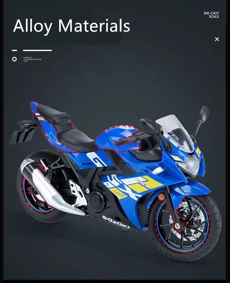 1:12 Suzuki GSX-250R Alloy Racing Motorcycle Model