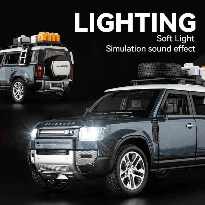 1:24 Scale Land Rover Defender Diecast Model Car