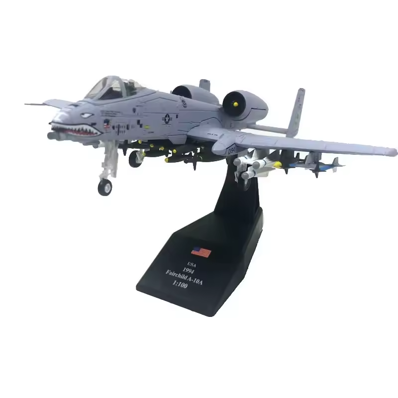 1/100 Scale A-10 Warthog Fighter Diecast Metal Aircraft