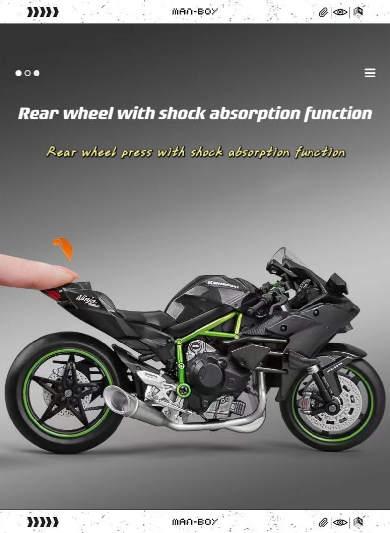 1:12 Kawasaki H2R Model Alloy Motorcycle (No light & sound)