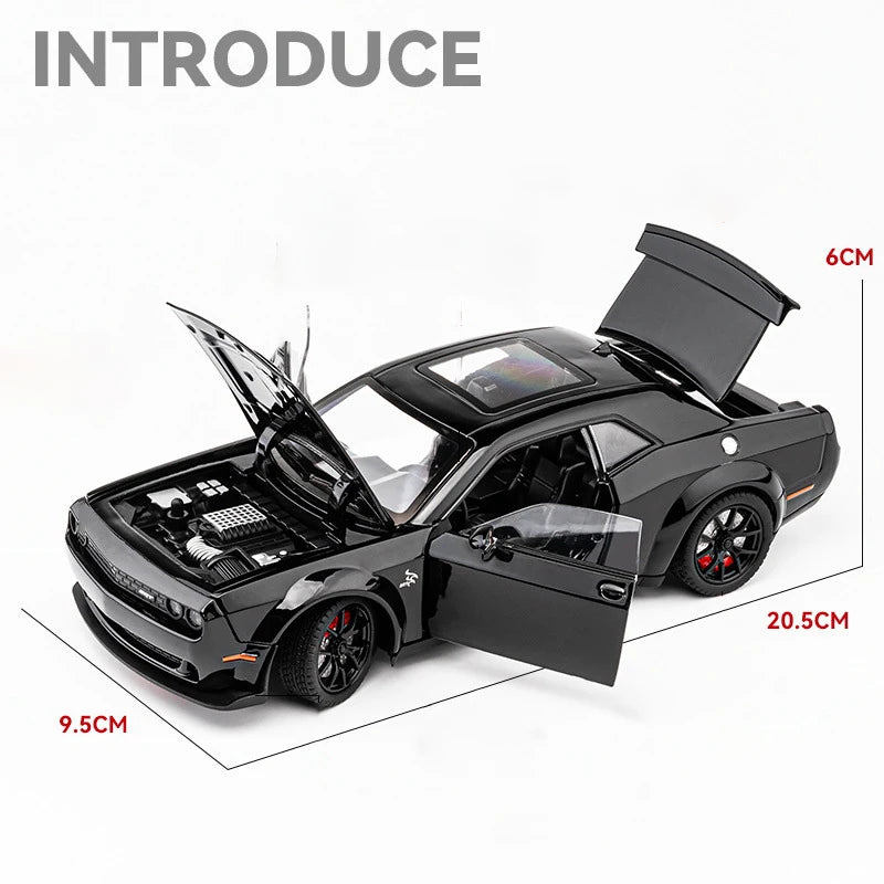 1:24 Dodge Challenger Hellcat Redeye Alloy Muscle Car Model