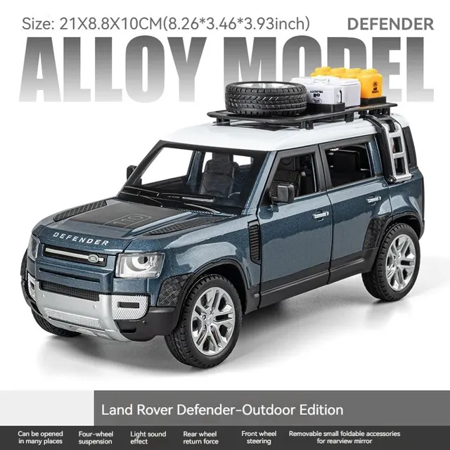 1:24 Scale Land Rover Defender Diecast Model Car