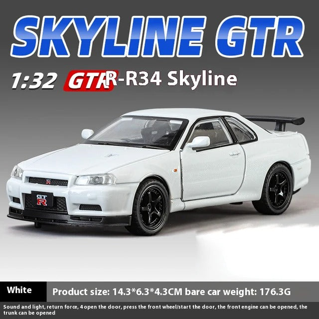 1:32 Nissan GTR R34 Skyline Alloy Model