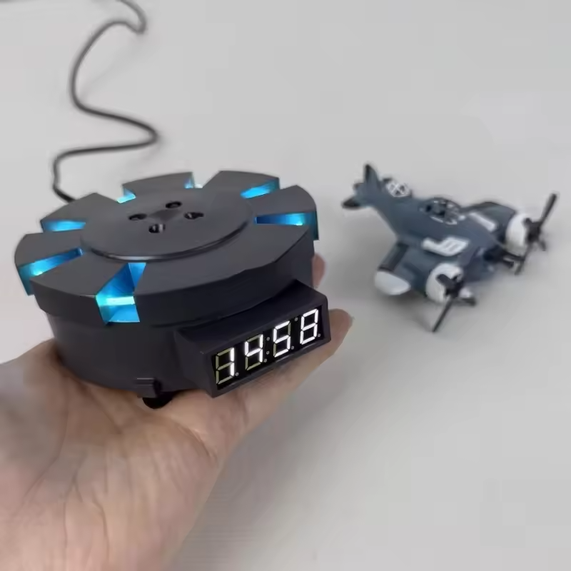 Levitating Airplane Alarm Clock with LED Display – Floating Aircraft Model Gift for Aviation Enthusiasts
