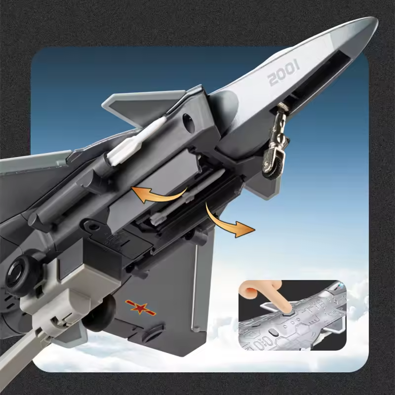1:84 Scale Alloy J-20 Stealth Fighter Airplane