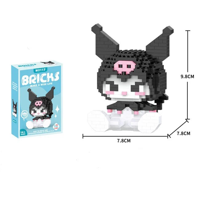 Building Block Anime Figure Kuro Assembled Toys Decorative Ornament Model Mylody Children's Puzzle Gifts