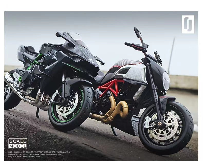 1:12 Kawasaki H2R Alloy Racing Motorcycle (with light & sound)
