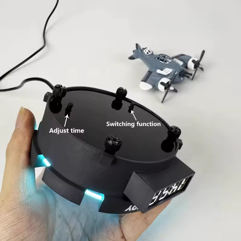 Levitating Airplane Alarm Clock with LED Display – Floating Aircraft Model Gift for Aviation Enthusiasts