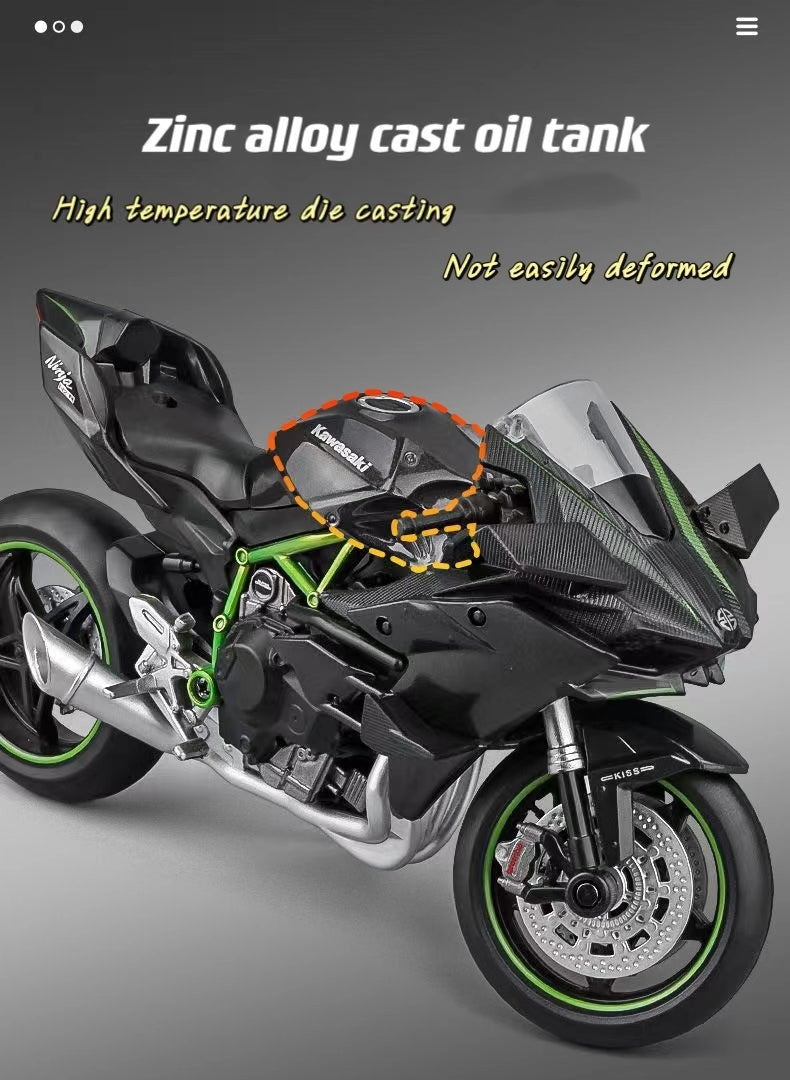 1:12 Kawasaki H2R Model Alloy Motorcycle (No light & sound)