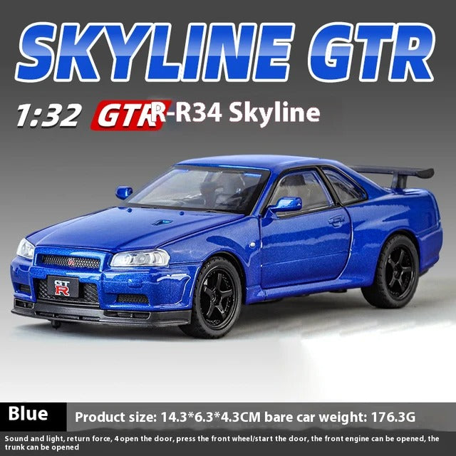 1:32 Nissan GTR R34 Skyline Alloy Model
