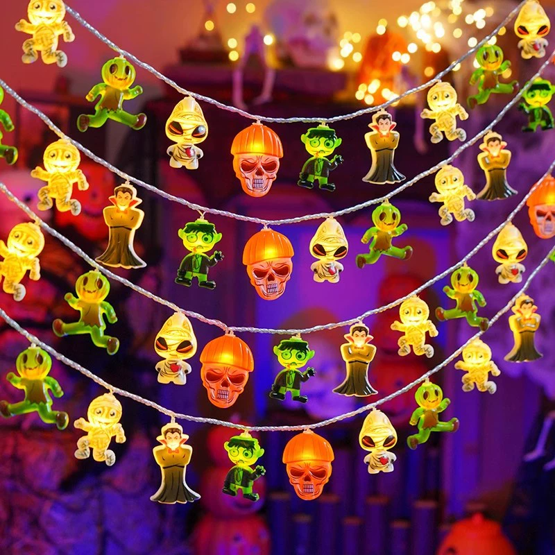 Halloween LED String Lights β Spooky Pumpkin & Ghost Fairy Lights for Indoor/Outdoor Decoration