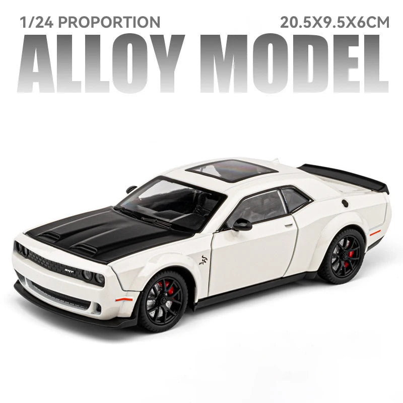1:24 Dodge Challenger Hellcat Redeye Alloy Muscle Car Model