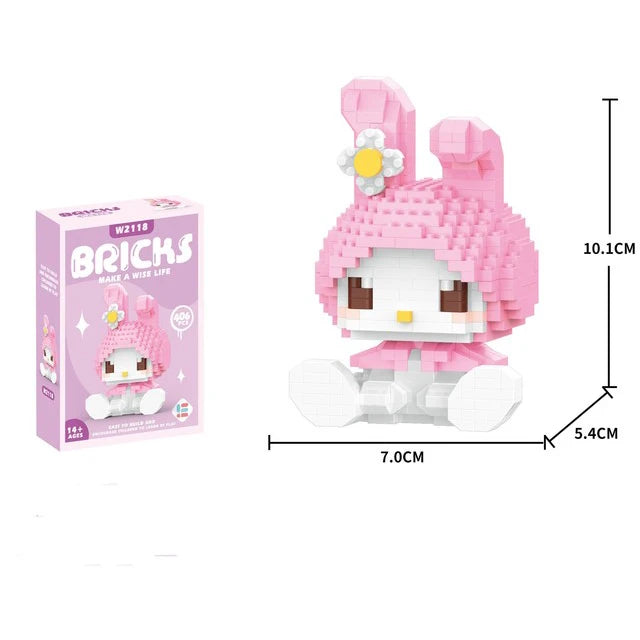 Building Block Anime Figure Kuro Assembled Toys Decorative Ornament Model Mylody Children's Puzzle Gifts