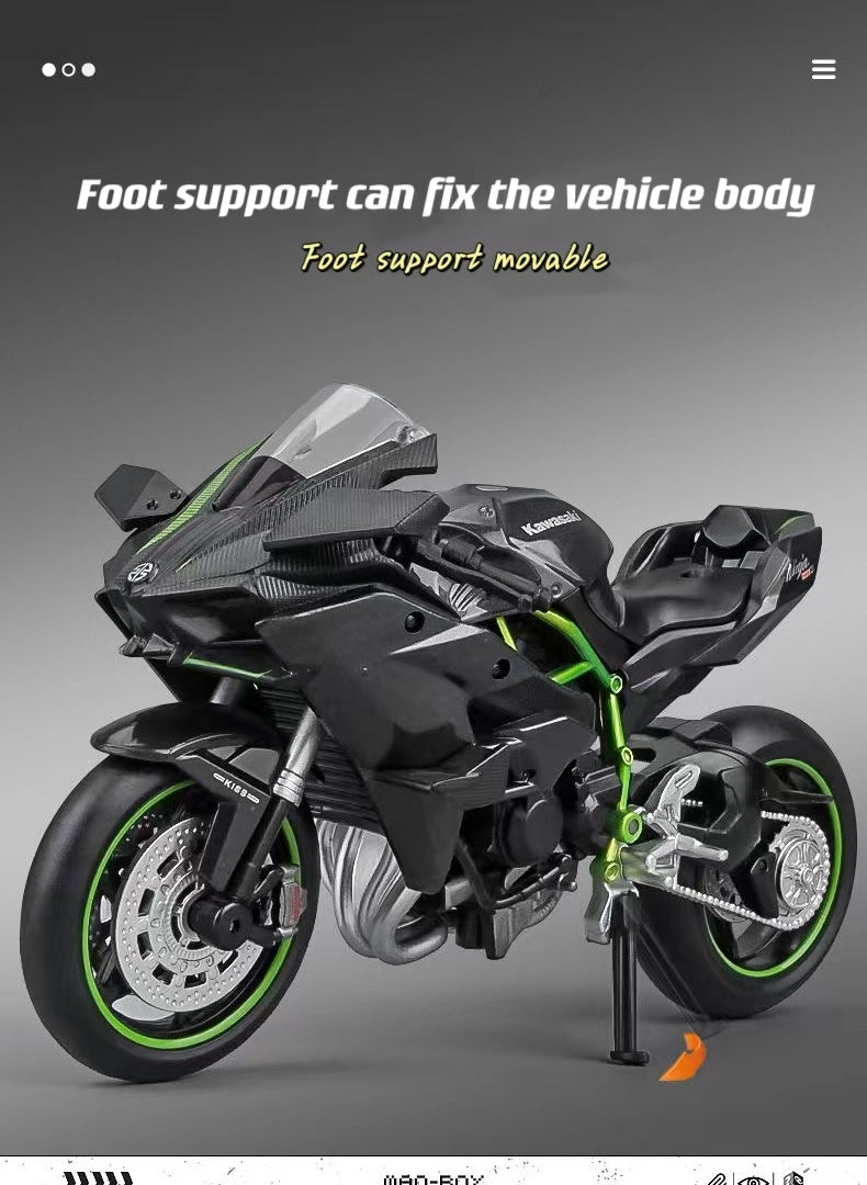 1:12 Kawasaki H2R Model Alloy Motorcycle (No light & sound)