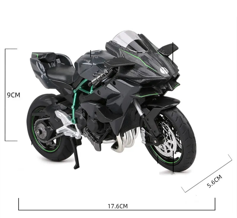 1:12 Kawasaki H2R Alloy Racing Motorcycle (with light & sound)