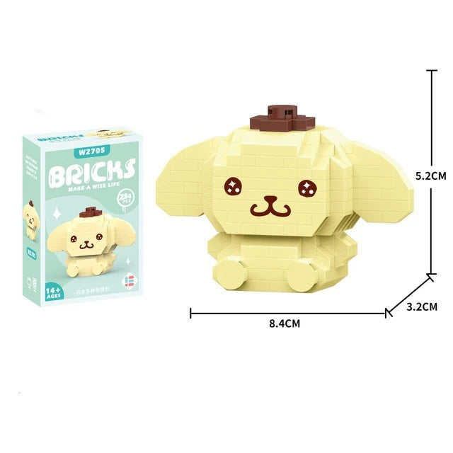 Building Block Anime Figure Kuro Assembled Toys Decorative Ornament Model Mylody Children's Puzzle Gifts