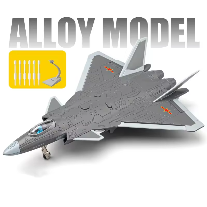 1:84 Scale Alloy J-20 Stealth Fighter Airplane