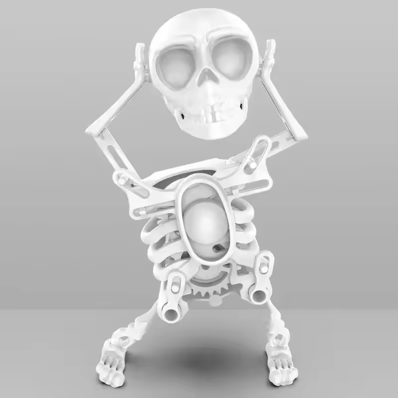 3D toy skeleton dancing sand sculpture funny decompression rare creativity prank Quirky skull