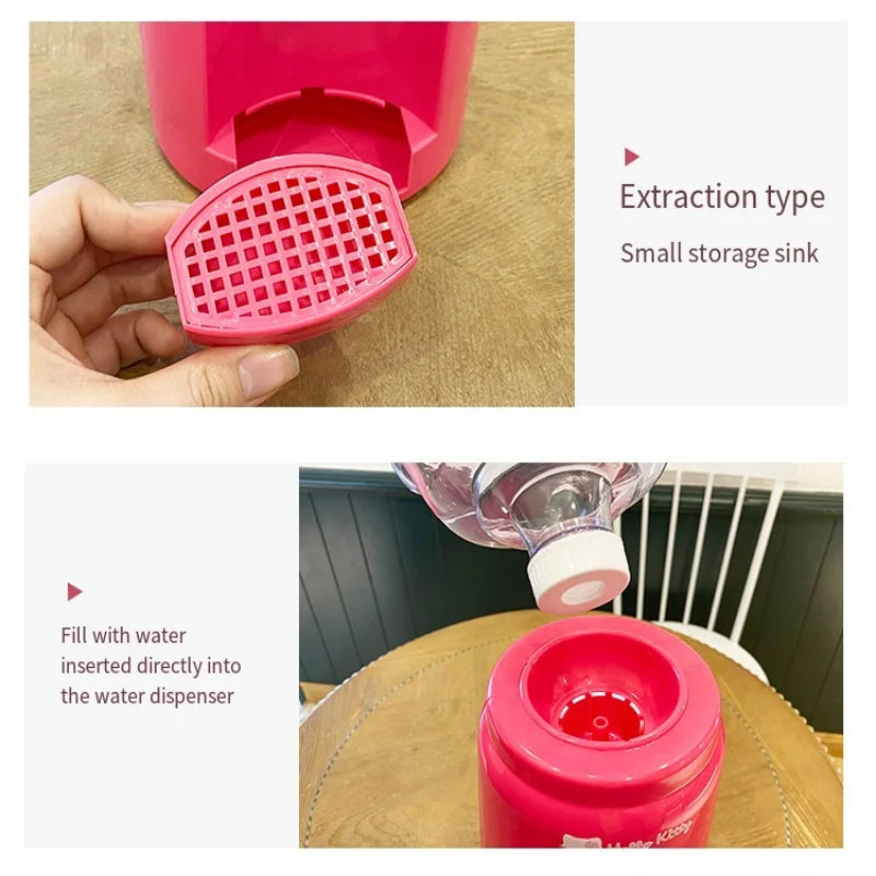 Mini Drinking Kitten Creative Portable 2L Large Capacity Water Bottle Kawaii Water Dispenser Toy