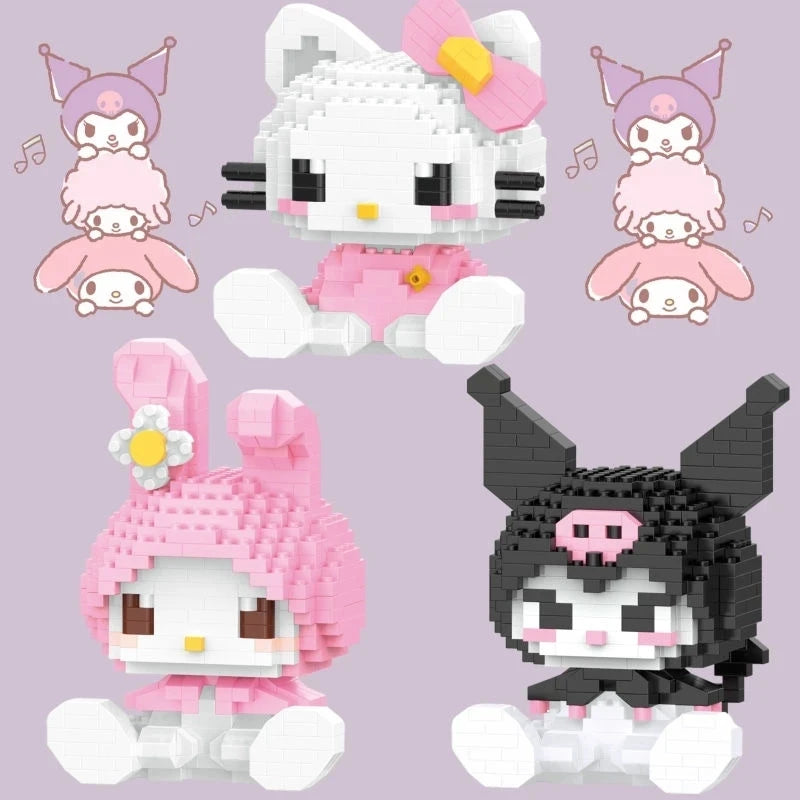 Building Block Anime Figure Kuro Assembled Toys Decorative Ornament Model Mylody Children's Puzzle Gifts