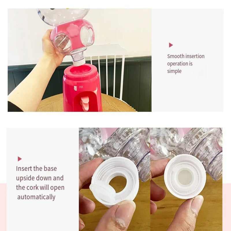 Mini Drinking Kitten Creative Portable 2L Large Capacity Water Bottle Kawaii Water Dispenser Toy