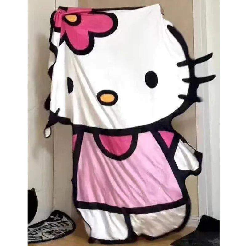 Kitty Cat Blanket Cinaroll Mylody Flannel Blanket Comfortable 180*200CM Large Single and Double Adult Blanket