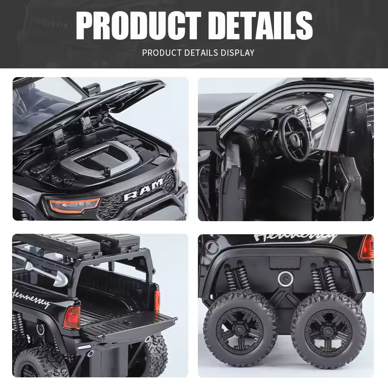 1:32 Scale Dodge Ram TRX 6X6 Die-cast Model Car