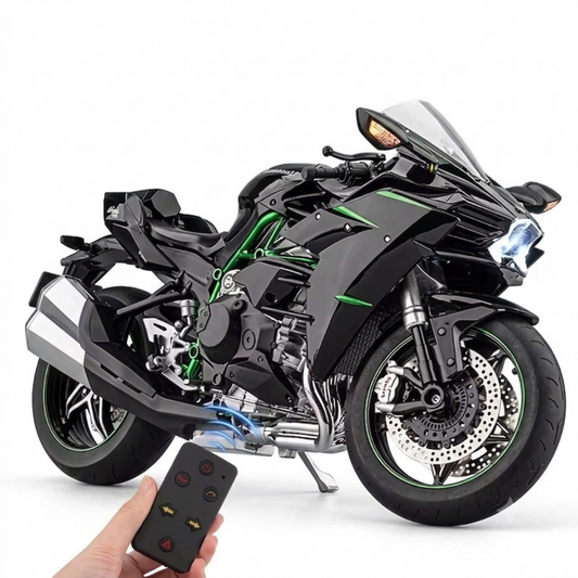 1:6 Kawasaki Ninja H2/H2R RC Model - Engine Start & Exhaust Spray