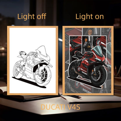 Luminous Sports Car Wall Art – Premium LED Backlit Canvas for Automotive Enthusiasts